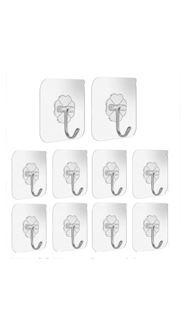 Cârlige adezive, cârlige lipicioase rezistente la 44 lb (max.), cârlige de perete, Engros