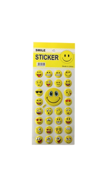 Set stickere Emoji, 24 x 10 cm, Engros