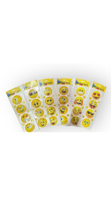 Set stickere Emoji, 44 x 14 cm, Engros