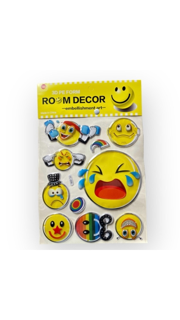 Set stickere Emoji, 31 x 21 cm, Engros