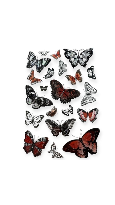 Stickere pentru perete Fluturi multicolor, 50 x 35 cm, Engros