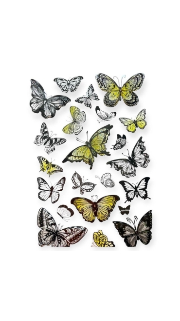 Stickere pentru perete Fluturi multicolor, 50 x 35 cm, Engros