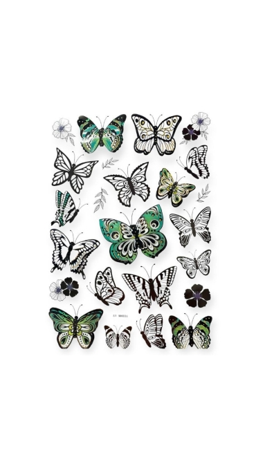 Stickere pentru perete Fluturi multicolor, 50 x 35 cm, Engros