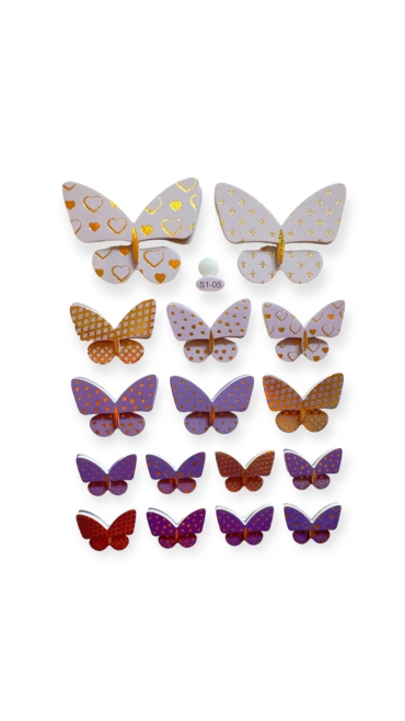 Stickere pentru perete Fluturi multicolor, 21 x 15 cm, Engros