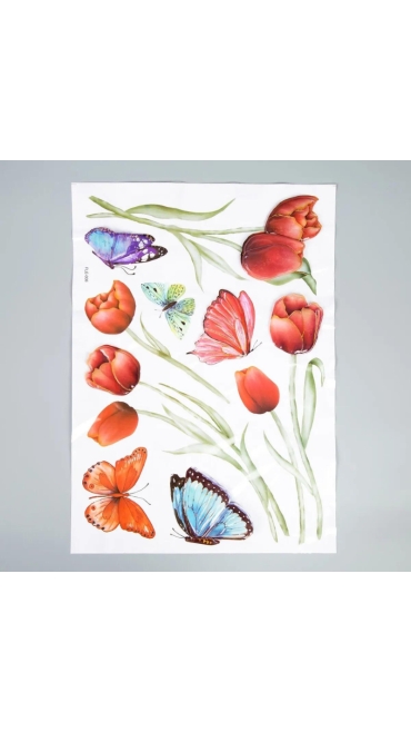 Set stickere Flori colorate, 50 x 35 cm, Engros
