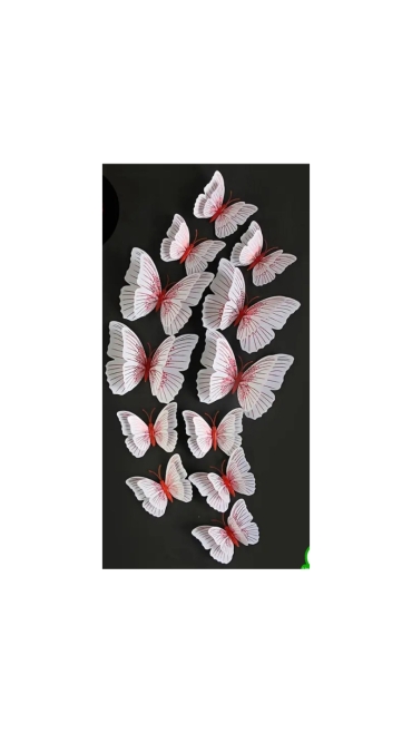 Stickere Decorative de perete Fluturas, 30 x 30 cm - Engros