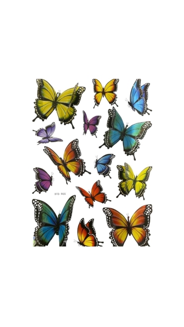 Stickere Decorative de perete 3D Cu Fluturi, 50 x 35 cm, Diverse modele - Engros
