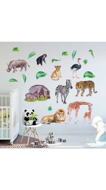Stickere Decorative copii de perete Animale 3D, 40 x 30 cm, Diverse modele - Engros