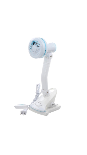 Ventilator Electric multifunctiona, picior pliabil si clips, Alb Albastru - Engros