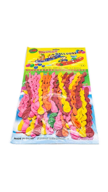 Set 40 Baloane din latex în formă de spirală - Engros