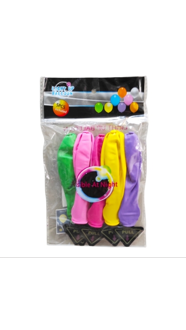 Set de 5 baloane luminoase cu lumină LED colorată - Engros