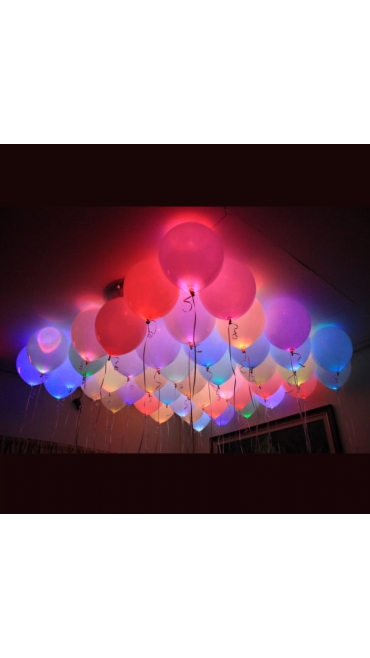 Set de 5 baloane luminoase cu lumină LED colorată - Engros