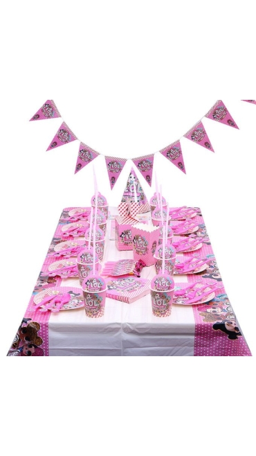 Set Aniversar - 178 Piese, Farfurii, Pahare, Tacâmuri și Decoratiuni, Engros