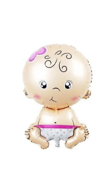 Balon folie bebe fetita pentru botez, Baby Shower Girl, 45 x 28 cm, It's Party Time