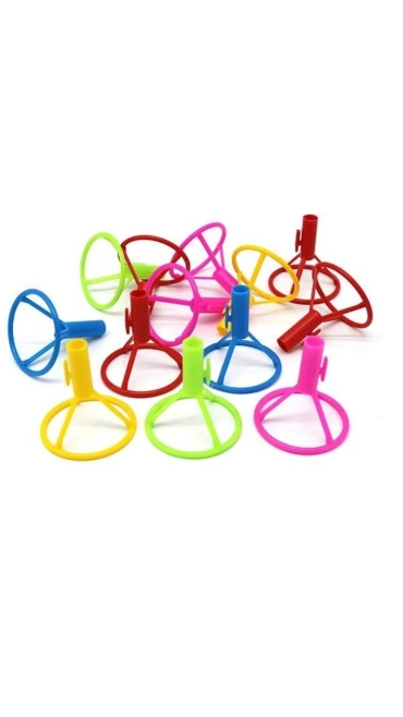 Set 50 Bete tip suport cu rozete colorate, pentru Baloane Folie/ Latex, Tije 40 cm - Engros