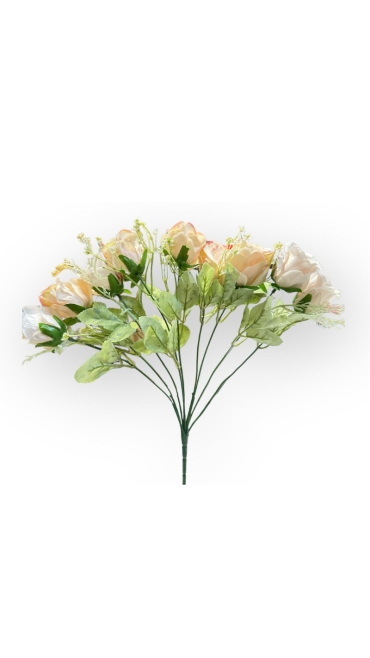 Buchet Trandafiri din Flori Artificiale, 9 capete, 37 cm - Engros