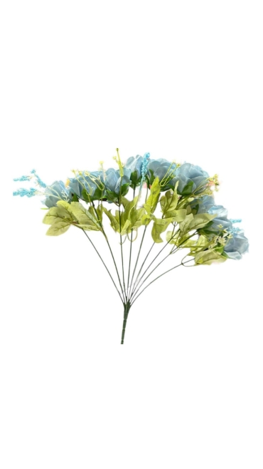 Buchet Trandafiri din Flori Artificiale, 9 capete, 37 cm - Engros