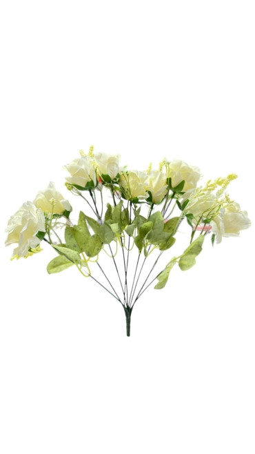 Buchet Trandafiri din Flori Artificiale, 9 capete, 37 cm - Engros