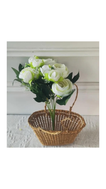 Buchet Trandafiri din Flori Artificiale, 5 capete, 30 cm - Engros