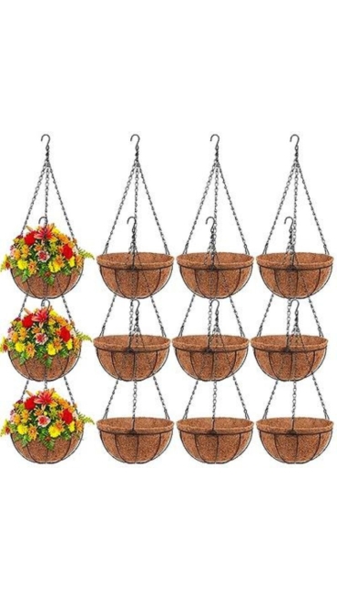 Suport flori ghiveci cu lant, 20.5 x 11 cm - Engros
