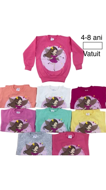 bluza fete vatuita 4-8 ani 5/set