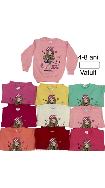 bluza fete vatuita 4-8 ani 5/set