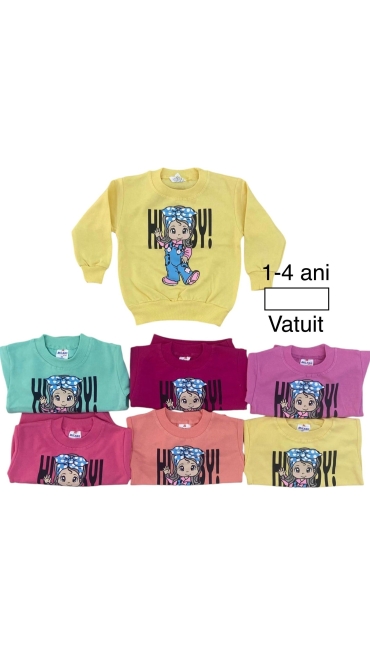 bluza fete vatuita 1-4 ani 4/set