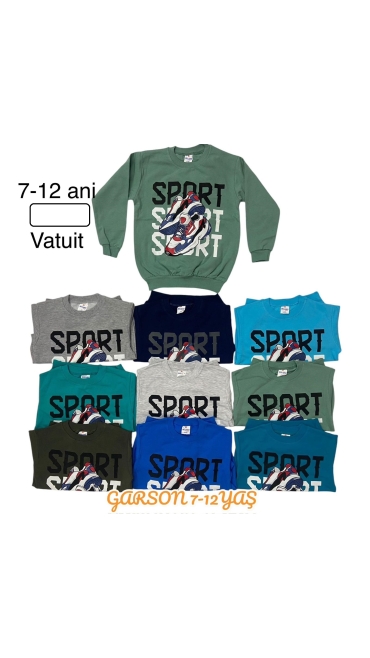 bluza baieti vatuita 7-12 ani 5/set