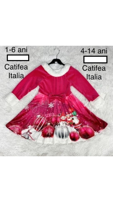 rochie fete catifea 4-14 ani 6/set