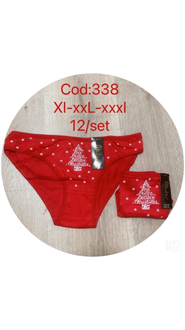 chiloti dama rosii xl-3xl 12/set