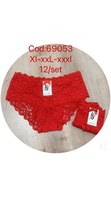 chiloti dama rosii xl-3xl 12/set