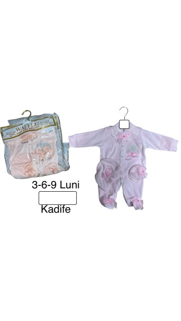 body bebe catifea 3-9 luni 3/set