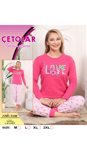 pijama dama m-2xl vatuita 4/set