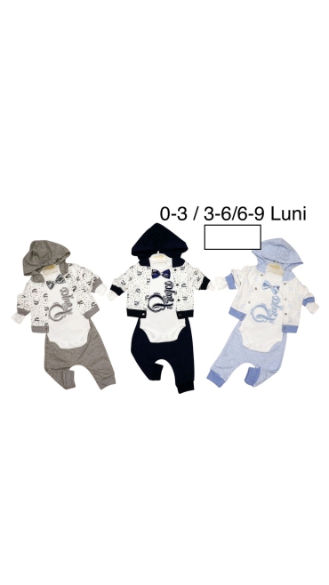 compleu baieti 0-9 luni 3/set