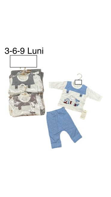 compleu baieti 3-9 luni 3/set