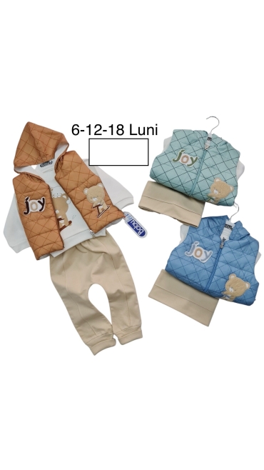 compleu baieti 6-18 luni 3/set