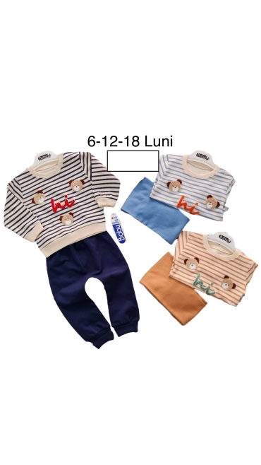 compleu baieti 6-18 luni 3/set