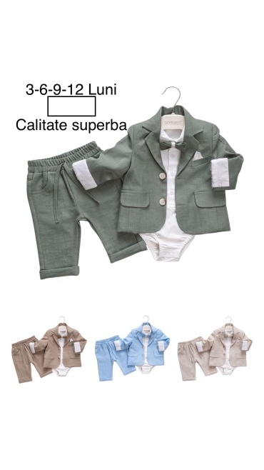 costum baieti 3-12 luni calitate 4/set