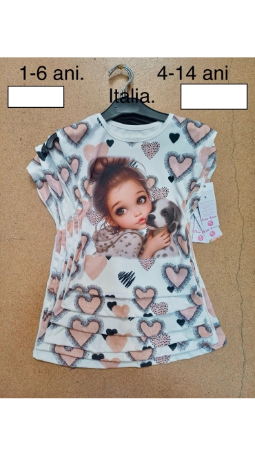 tricou fete 4-14 ani 4/set