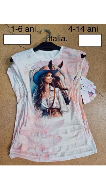 tricou fete 4-14 ani 4/set