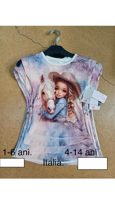 tricou fete 4-14 ani 4/set