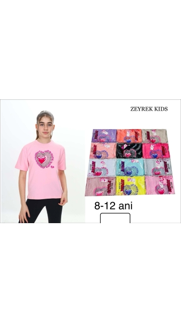 tricou fete 8-12 ani 5/set