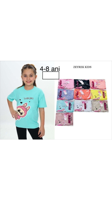 tricou fete 4-8 ani 5/set