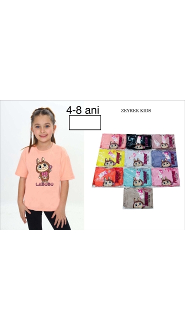 tricou fete 4-8 ani 5/set