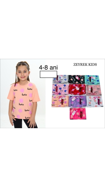 tricou fete 4-8 ani 5/set