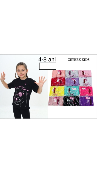 tricou fete 4-8 ani 5/set