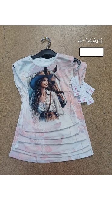 tricou fete 4-14 ani 6/set