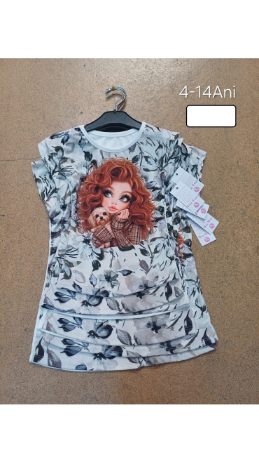 tricou fete 4-14 ani 6/set