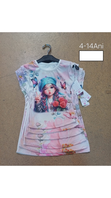 tricou fete 4-14 ani 6/set