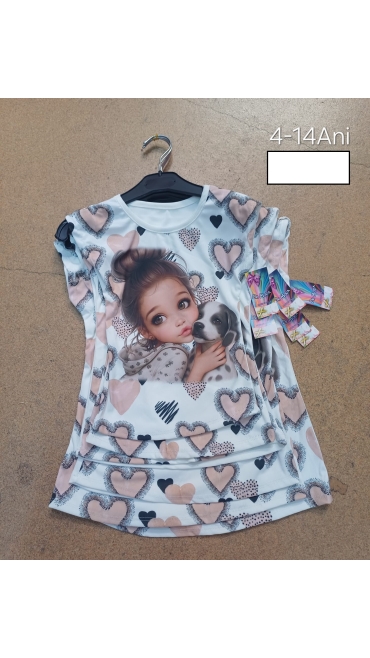 tricou fete 4-14 ani 6/set